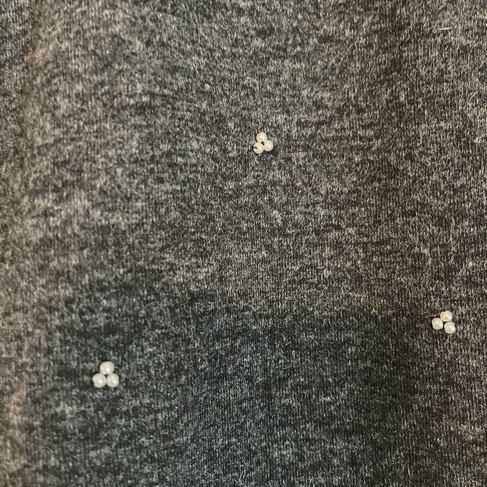 Ann Taylor Gray Embellished Blouse - Picture 2 of 3
